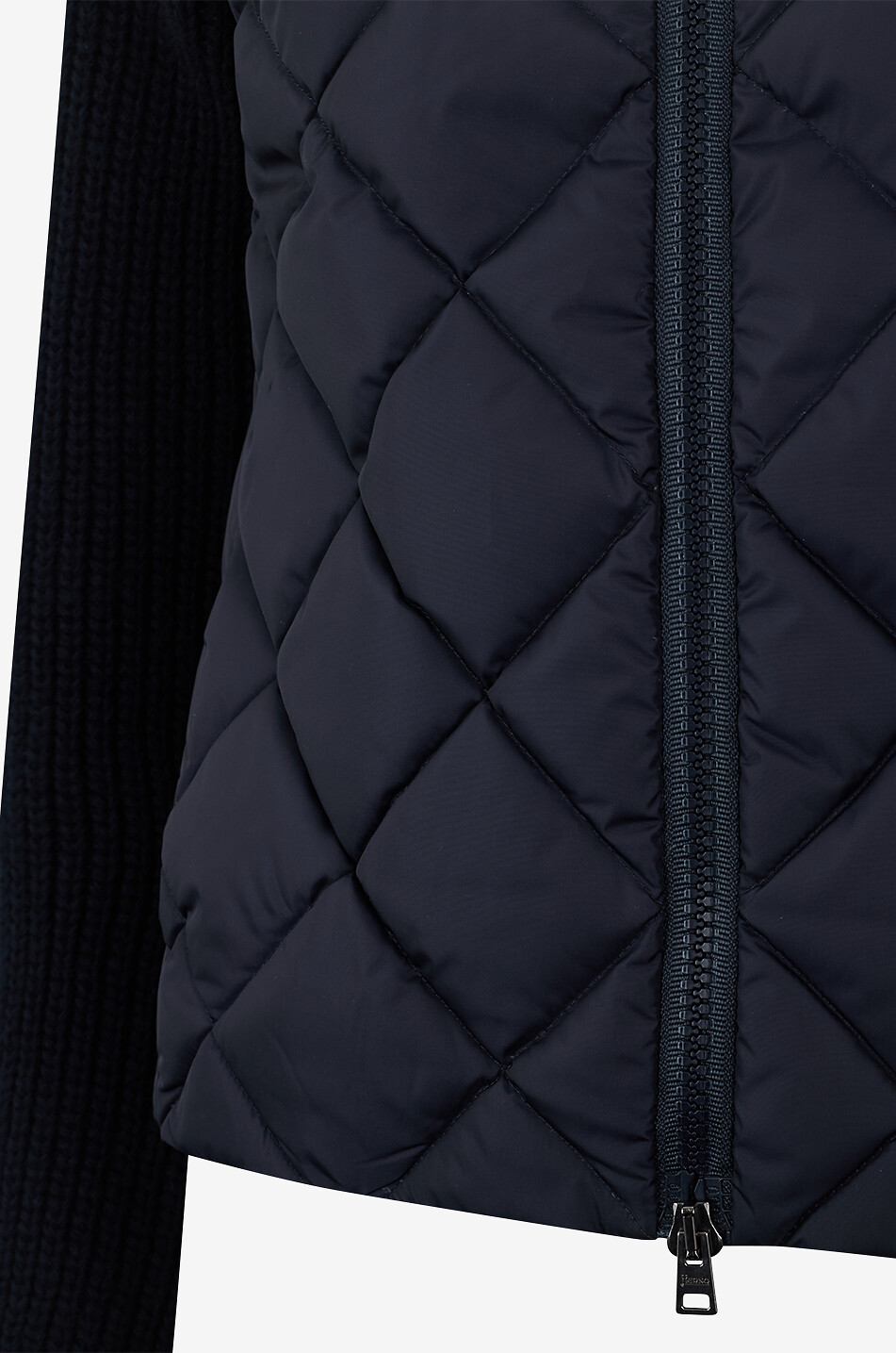HERNO Gilet matelassé à col montant en laine Chamonix Femme BLEU FONCE 3
