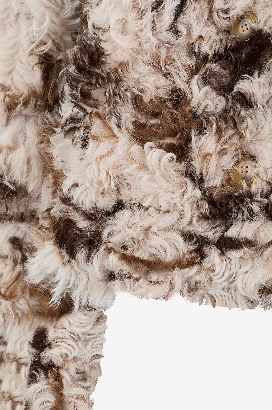 ULLA JOHNSON Manteau court réversible en peau lainée Irina Femme MULTICOLORE 8