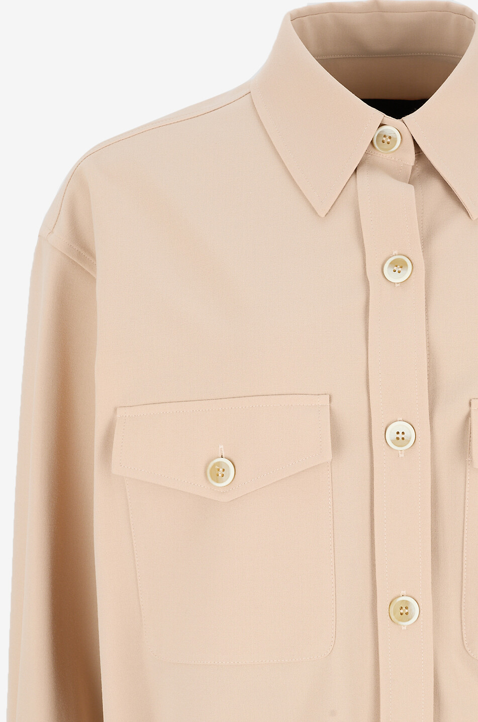 FABIANA FILIPPI Techno tailoring lightweight boxy bomber jacket Women BEIGE 3