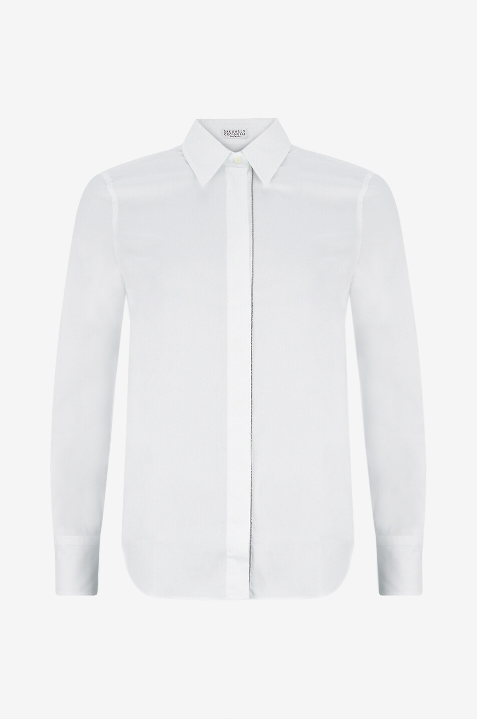 Shiny Placket poplin shirt