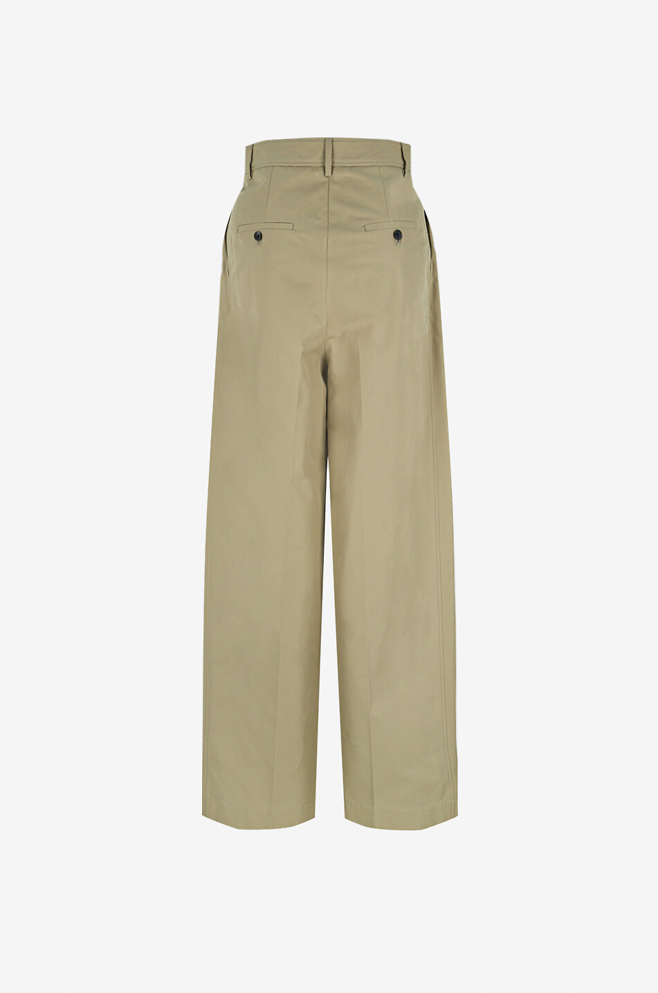 Bundfaltenhose aus Drill mit weitem Bein Brooklyn Salvia