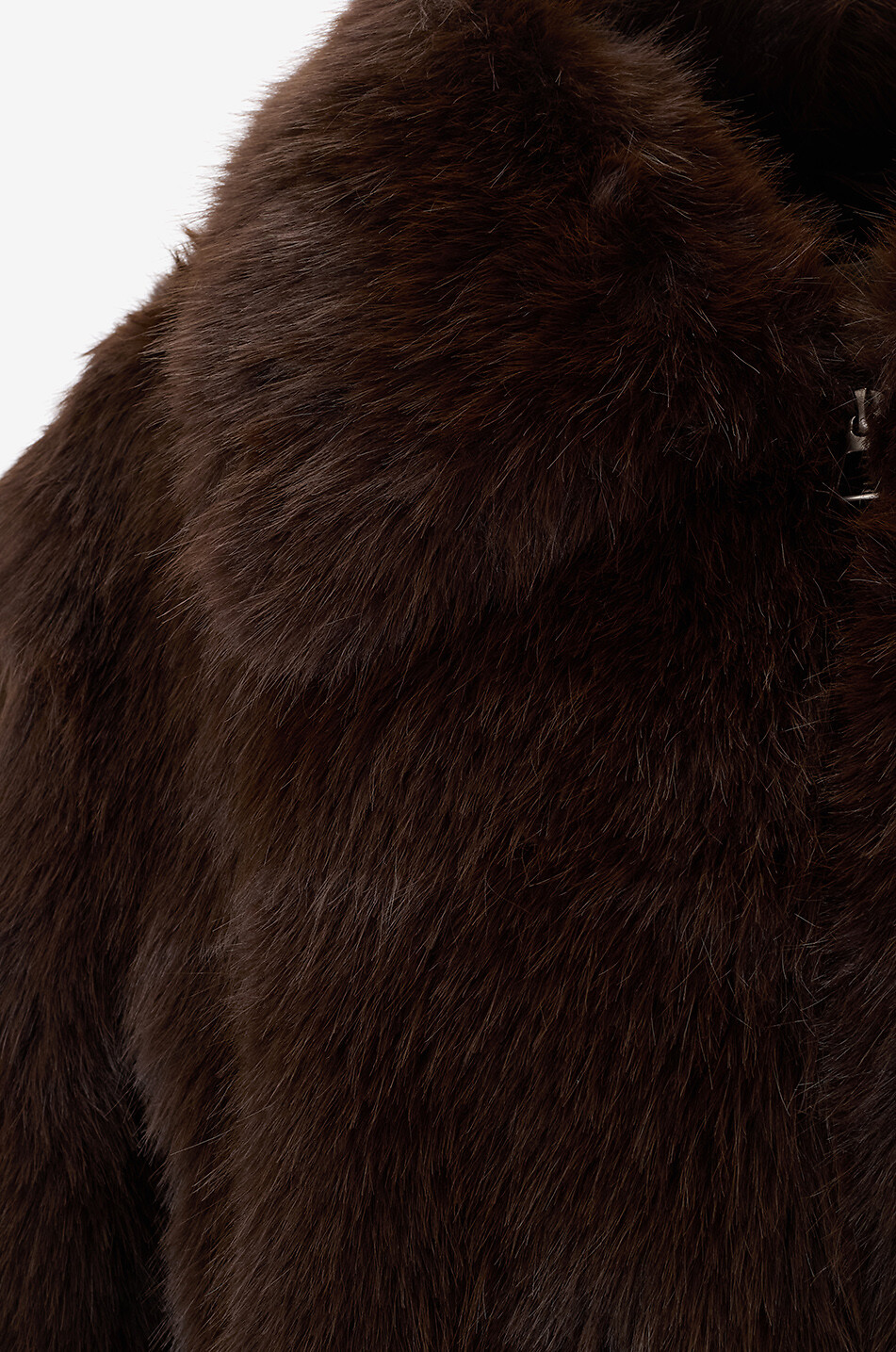 THE FRANKIE SHOP Hope short faux fur bomber jacket Women BROWN 3