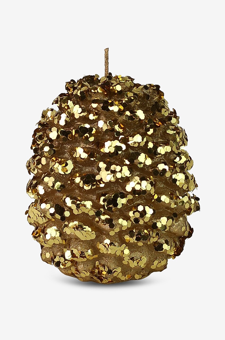FEM CANDLES Bougie en forme de pomme de pin à paillettes Maison DORE 1