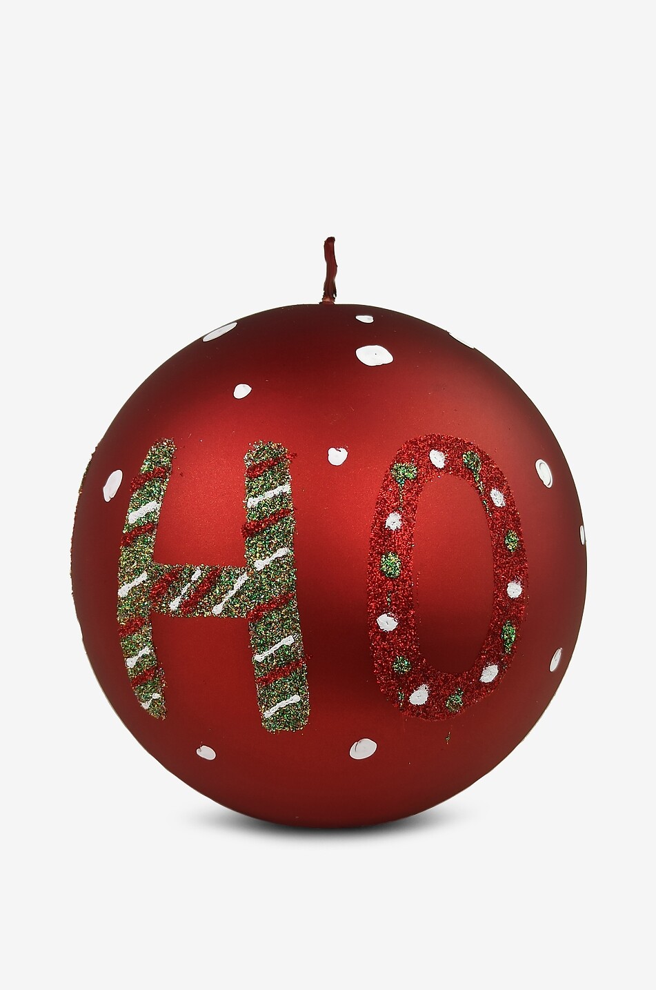 Bougie boule de Noël HO HO HO - D9