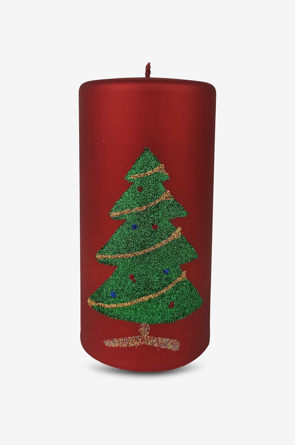 FEM CANDLES Christmas Tree embellished pillar candle - H15 Home MULTI COLOURED 1