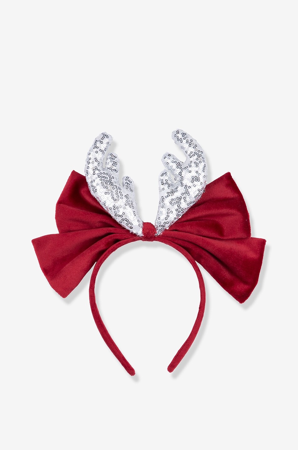 MERI MERI Girls' velvet bow headband Girl RED 1