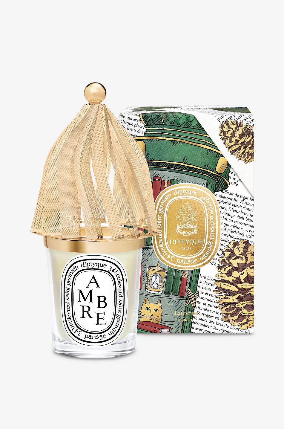 DIPTYQUE Goldene Lanterne für Duftkerzen Haus Farblos 2