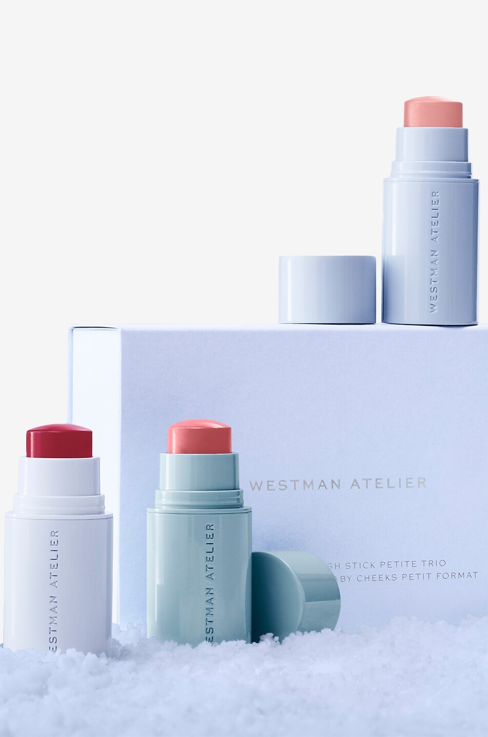 WESTMAN ATELIER Coffret de 3 mini blushs Petite Baby Cheeks Blush Stick Trio Unisexe Incolore 4