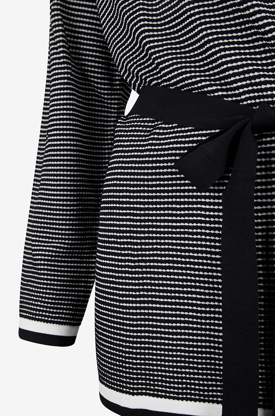 MARINA RINALDI Gestreifter Jersey-Cardigan Caldeo Damen SCHWARZ 3