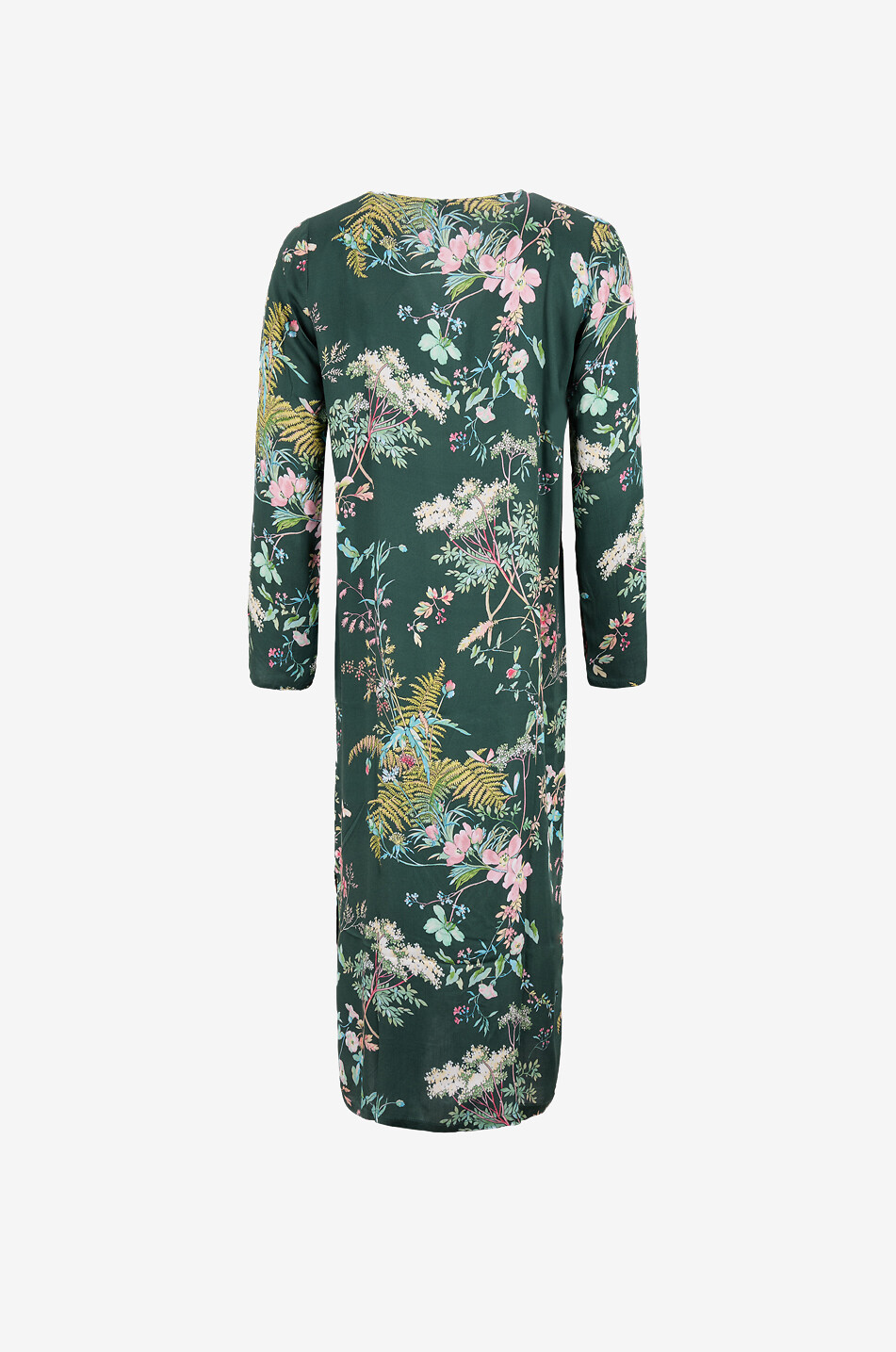 LAURENCE TAVERNIER Chemise de nuit longue en satin à col V Contes Femme VERT 2