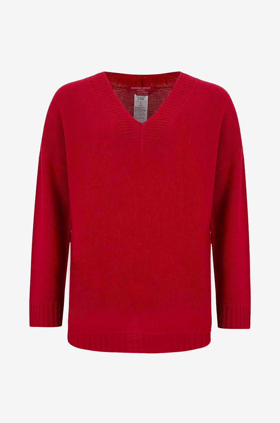 MARINA RINALDI Pullover mit V-Ausschnitt aus Strickware Sierra Damen ROT 1