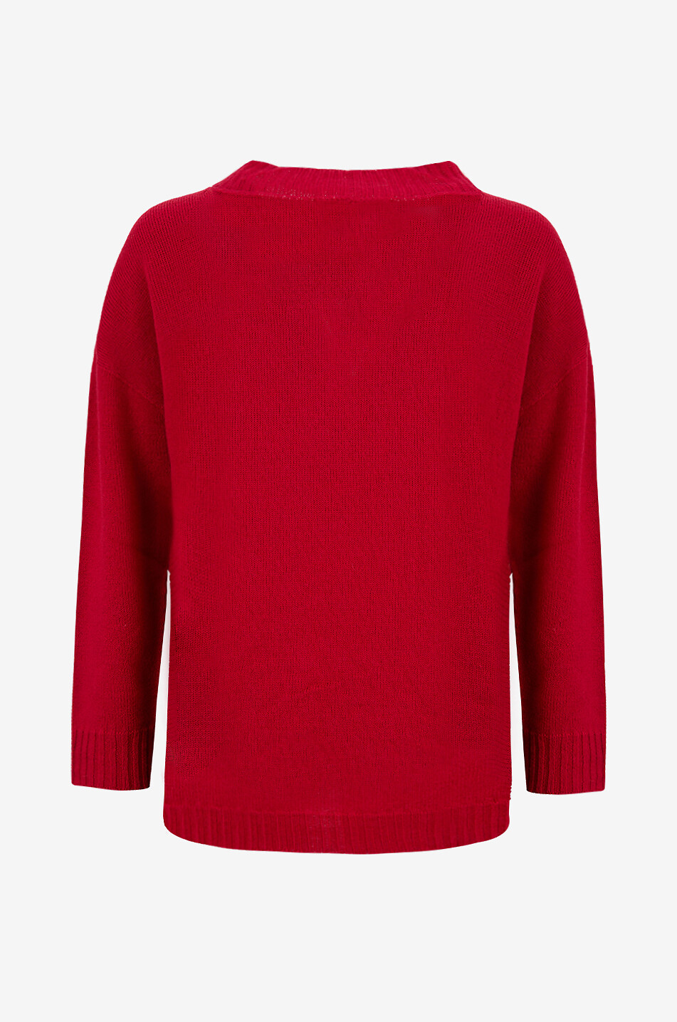 MARINA RINALDI Pullover mit V-Ausschnitt aus Strickware Sierra Damen ROT 2