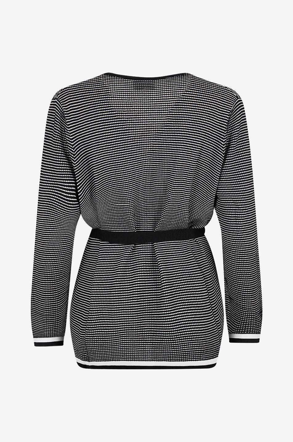 MARINA RINALDI Gestreifter Jersey-Cardigan Caldeo Damen SCHWARZ 2