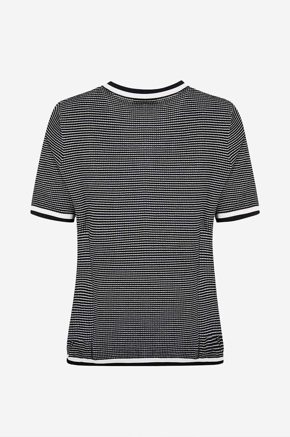 MARINA RINALDI T-shirt rayé en jersey à col rond Udente Femme NOIR 2