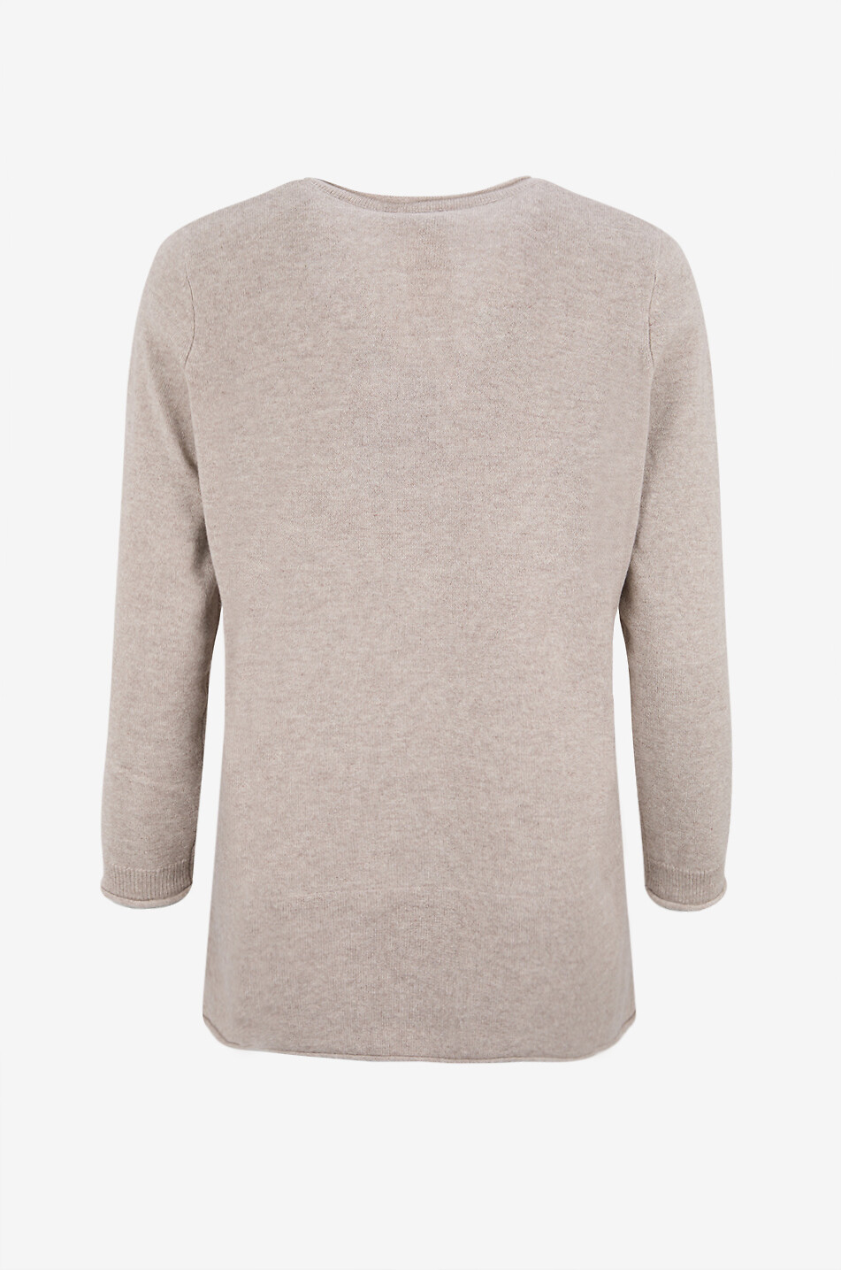 MARINA RINALDI Herrschaftlicher V-Ausschnitt Pullover aus Jersey Bassano Damen BEIGE 2