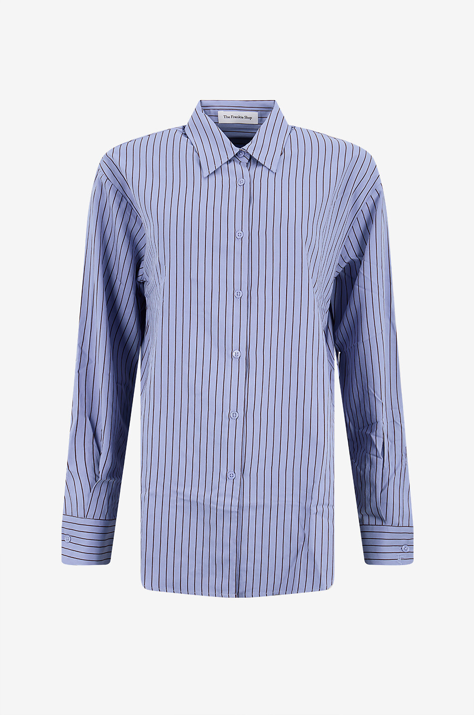 THE FRANKIE SHOP Peri striped voile long-sleeve shirt Women BLUE 1