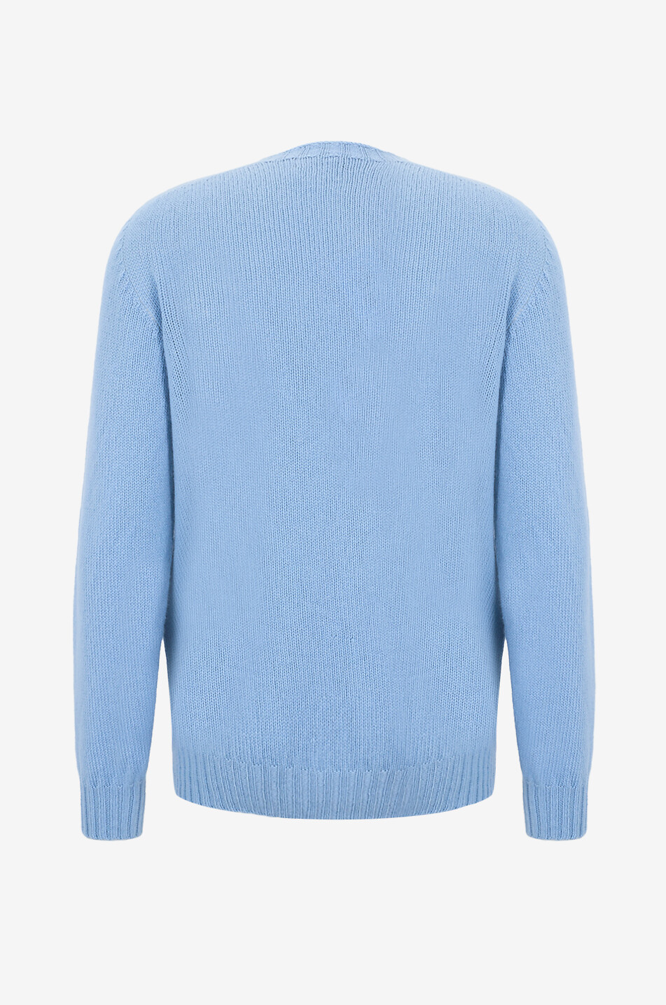 BONGENIE Strickpullover mit geripptem Rundhalsausschnitt Herren HELLBLAU 2