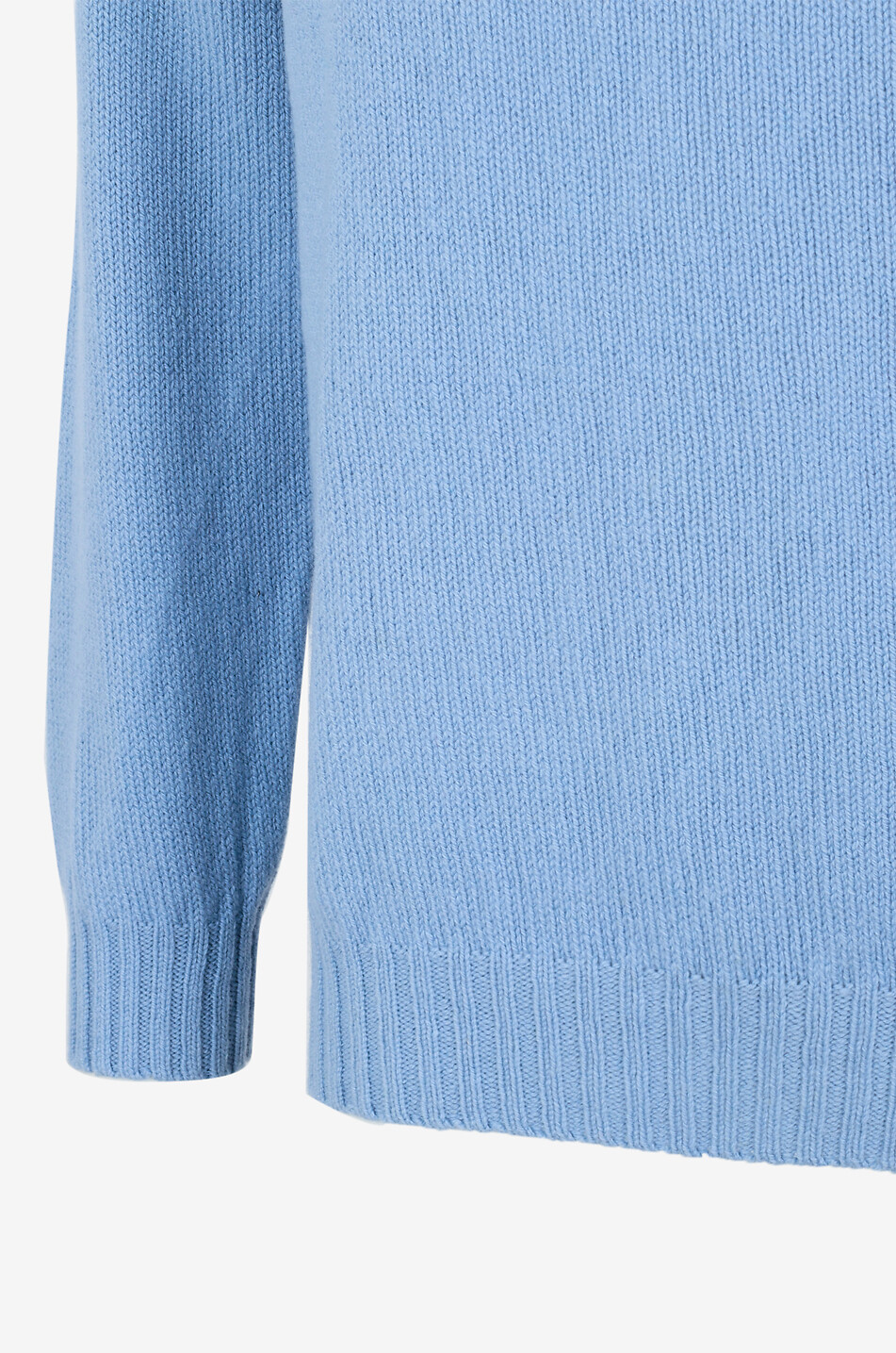 BONGENIE Strickpullover mit geripptem Rundhalsausschnitt Herren HELLBLAU 3