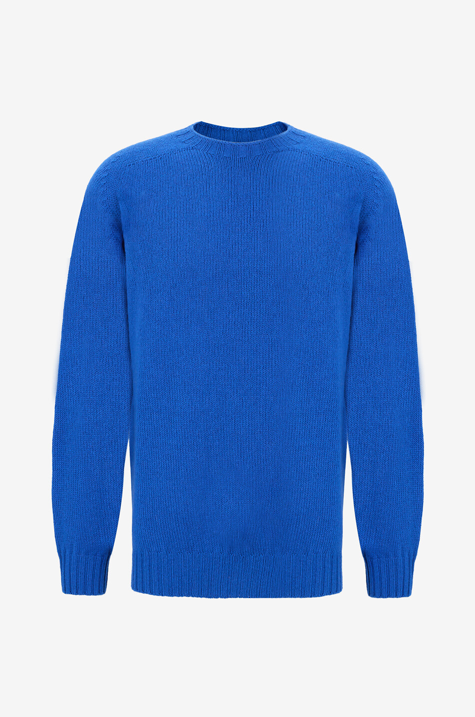 BONGENIE Strickpullover mit geripptem Rundhalsausschnitt Herren MITTELBLAU 1