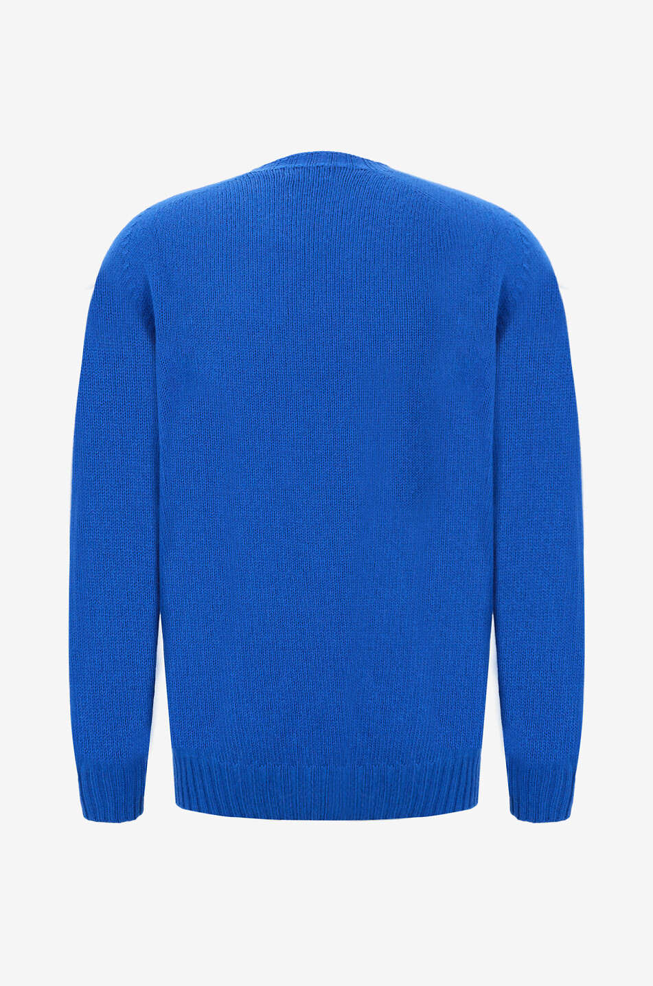 BONGENIE Strickpullover mit geripptem Rundhalsausschnitt Herren MITTELBLAU 2