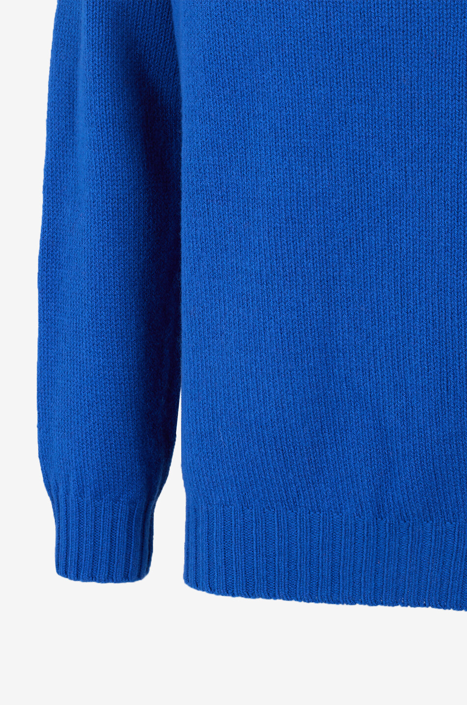 BONGENIE Strickpullover mit geripptem Rundhalsausschnitt Herren MITTELBLAU 3