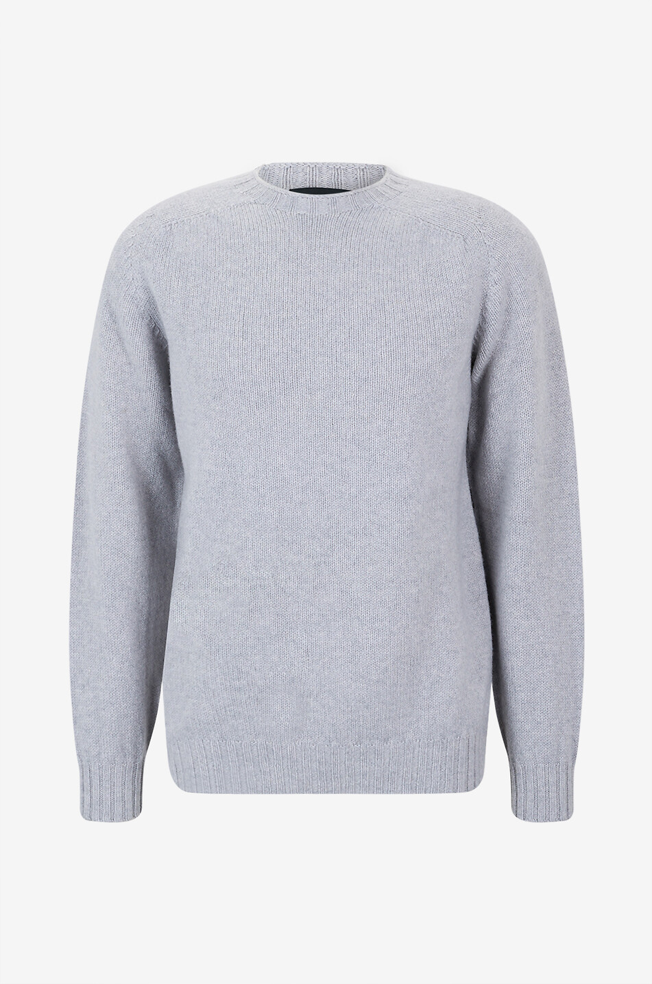 BONGENIE Strickpullover mit geripptem Rundhalsausschnitt Herren HELLGRAU 1