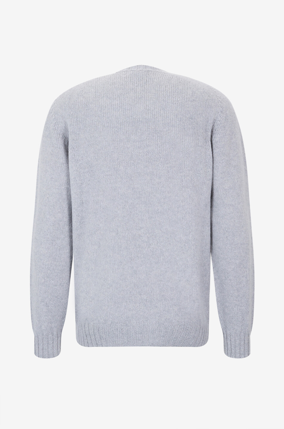 BONGENIE Strickpullover mit geripptem Rundhalsausschnitt Herren HELLGRAU 2