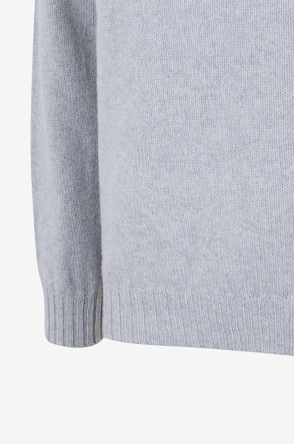 BONGENIE Strickpullover mit geripptem Rundhalsausschnitt Herren HELLGRAU 3