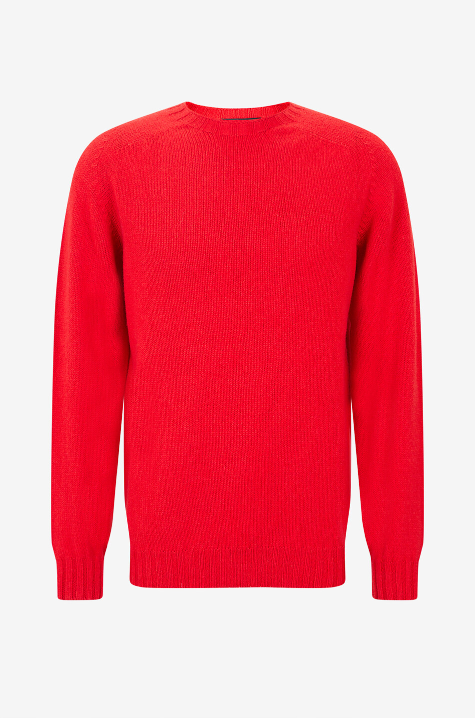 BONGENIE Strickpullover mit geripptem Rundhalsausschnitt Herren ROT 1