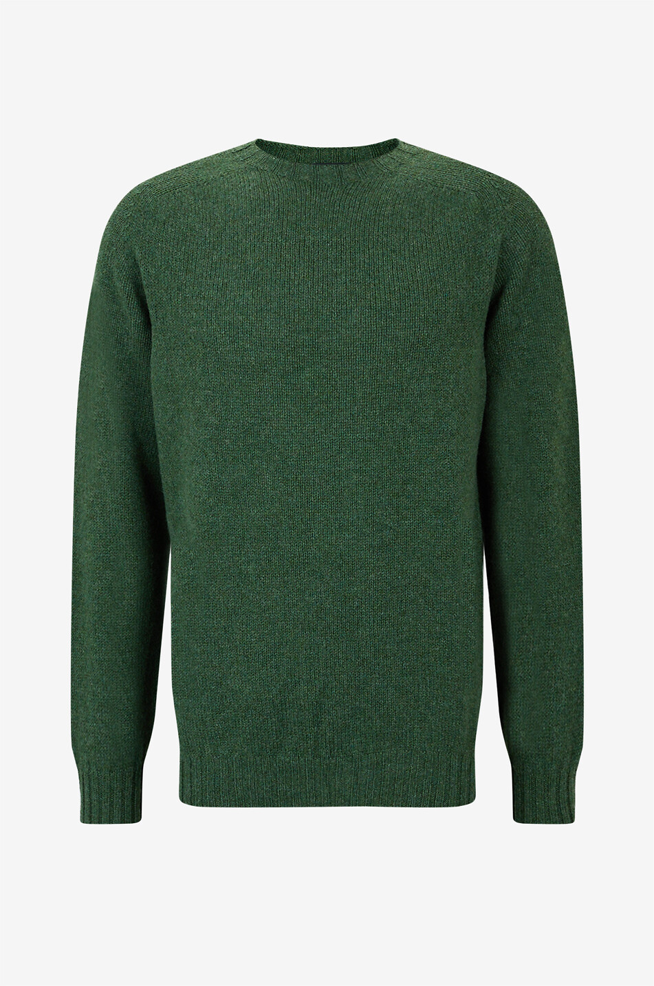 Strickpullover mit geripptem Rundhalsausschnitt