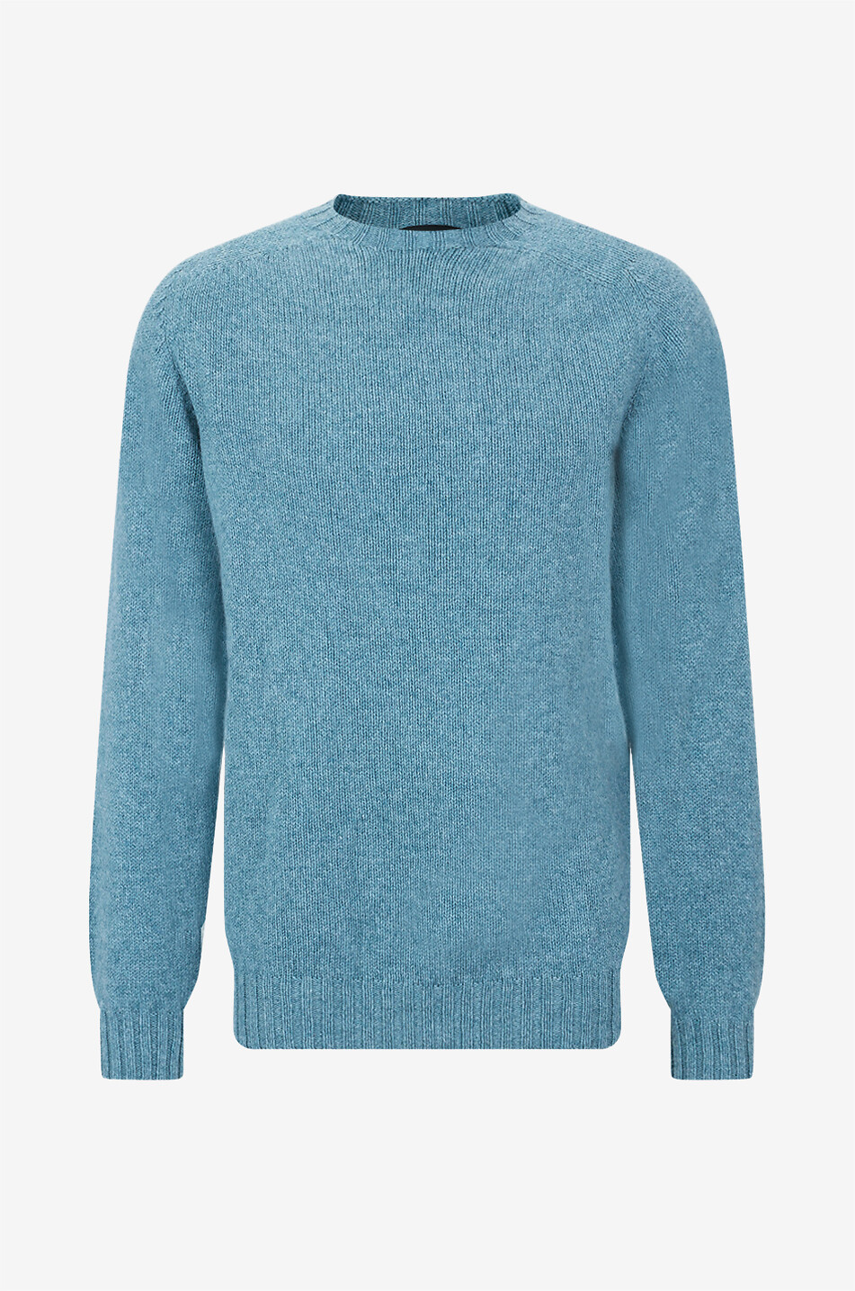 Strickpullover mit geripptem Rundhalsausschnitt