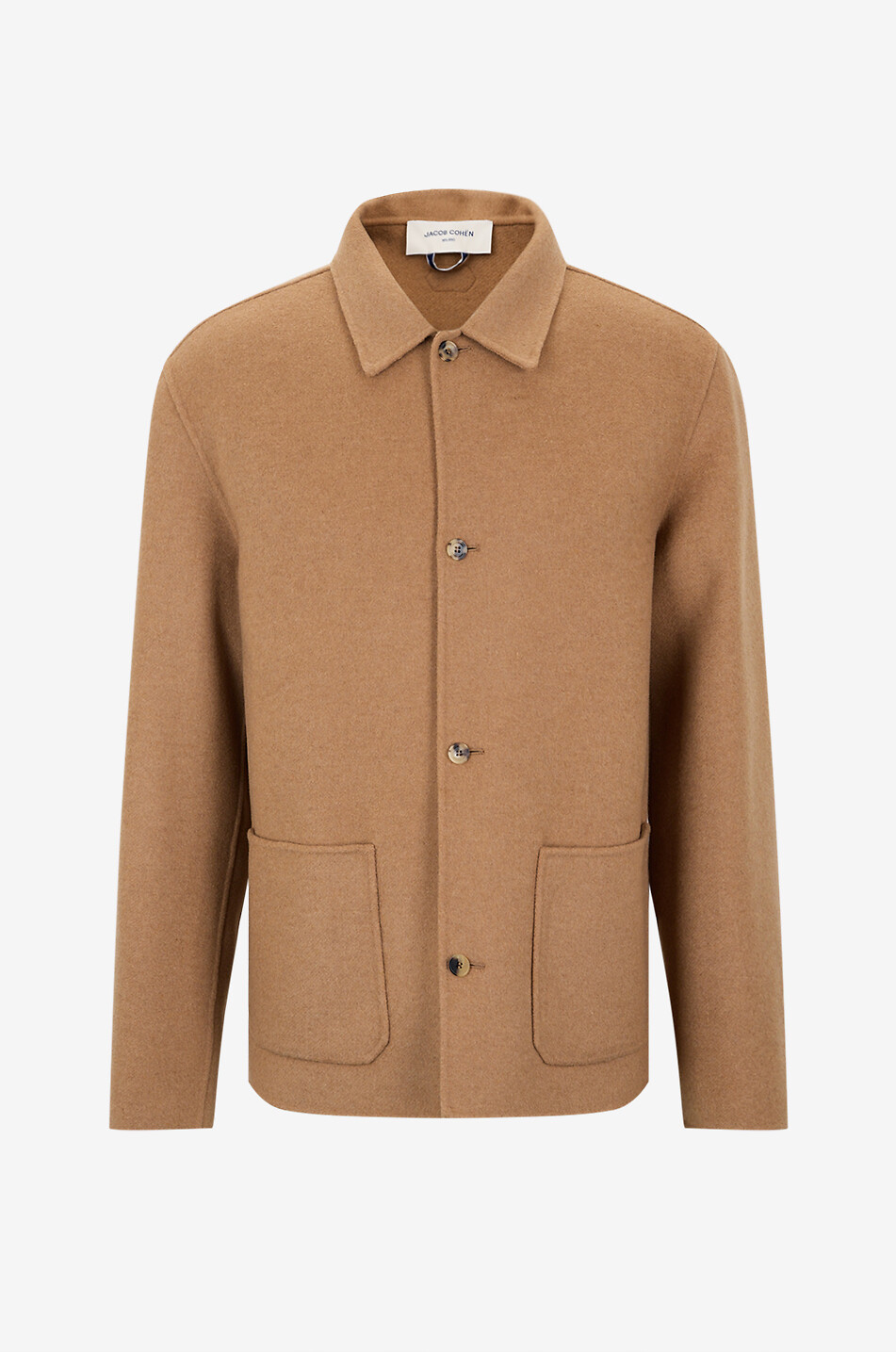 Kurze Flanell-Mantel mit Hemdkragen