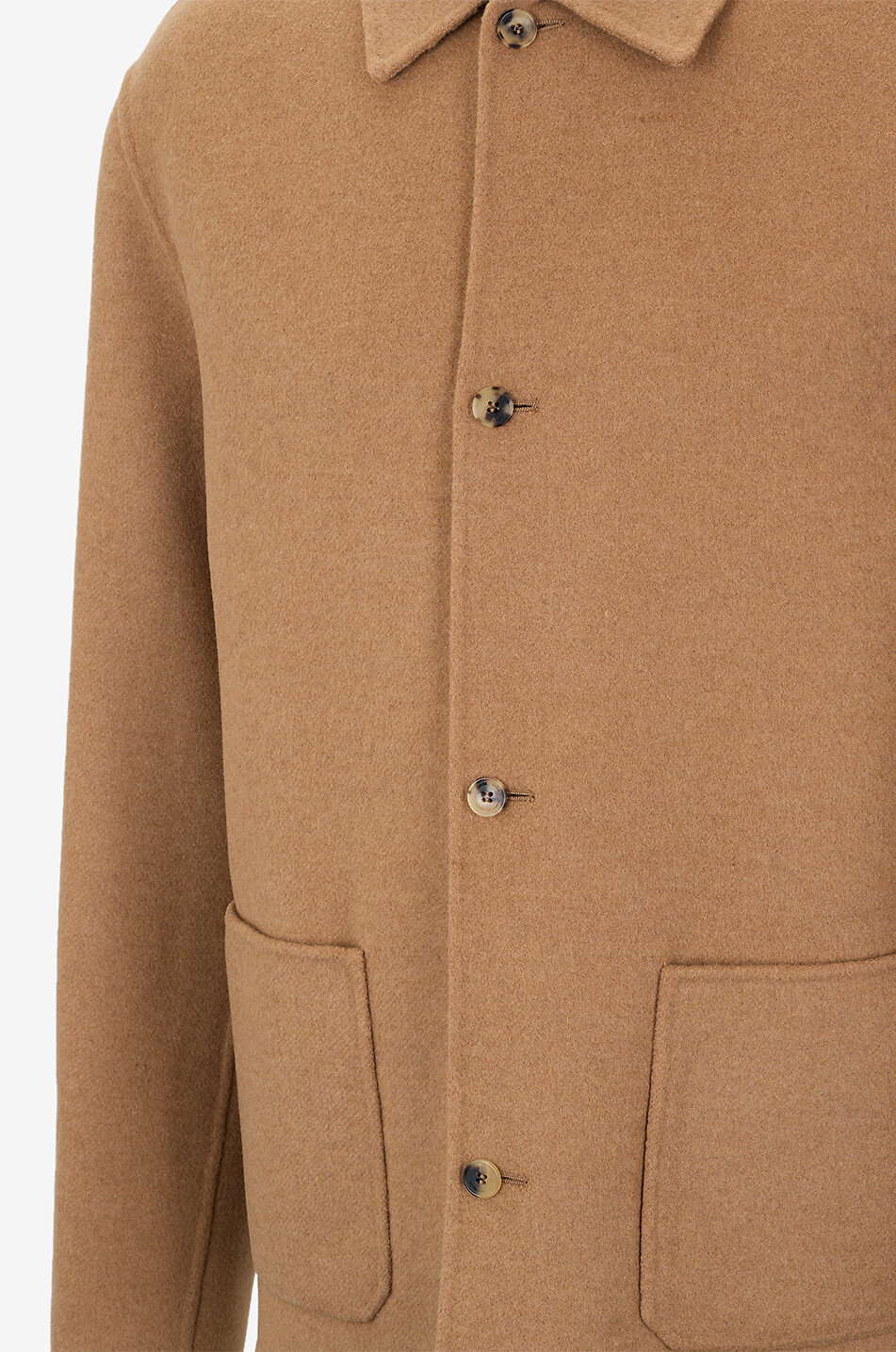 JACOB COHEN Kurze Flanell-Mantel mit Hemdkragen Herren KAMELFARBEN 3