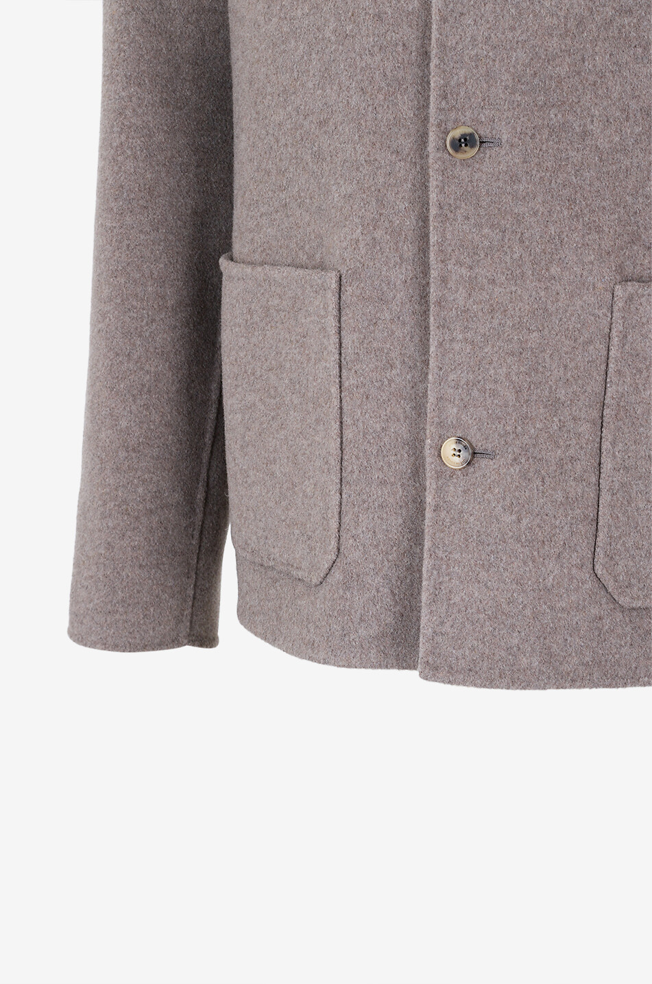 JACOB COHEN Kurze Flanell-Mantel mit Hemdkragen Herren BRAUN 3