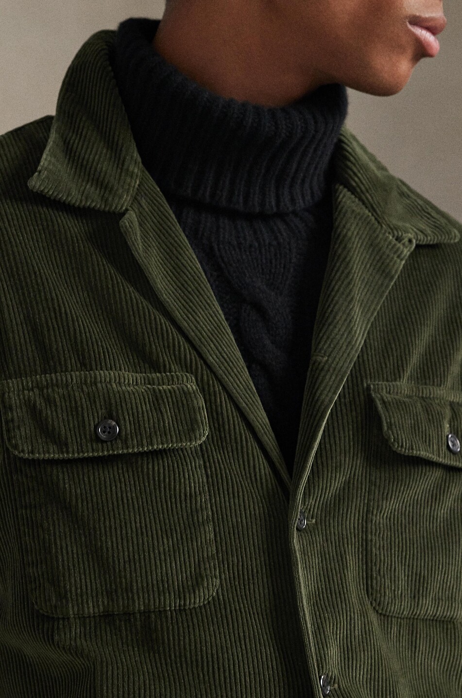 POLO RALPH LAUREN Camp corduroy overshirt Men GREEN 8