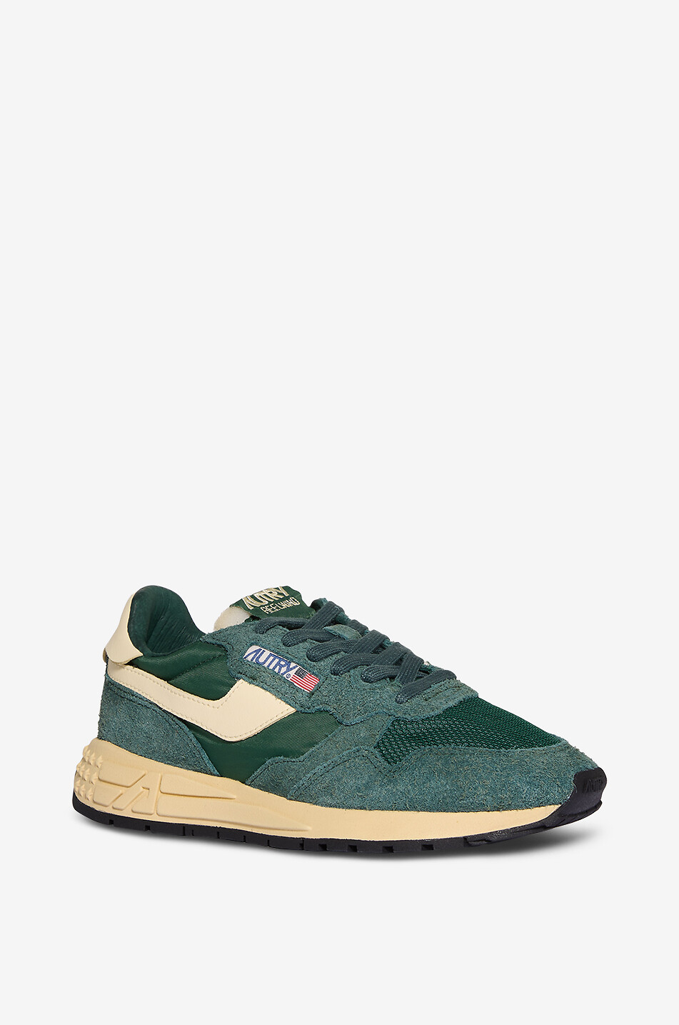 Niedrige Materialmix-Schnürsneakers Reelwind