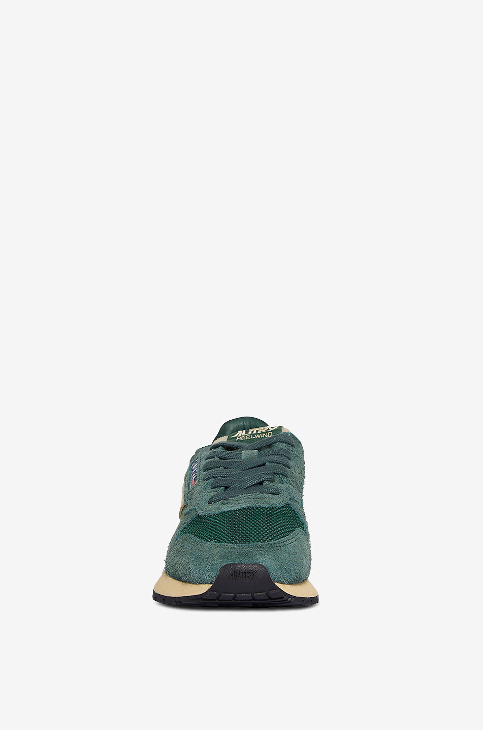 AUTRY Niedrige Materialmix-Schnürsneakers Reelwind Damen GRÜN 2