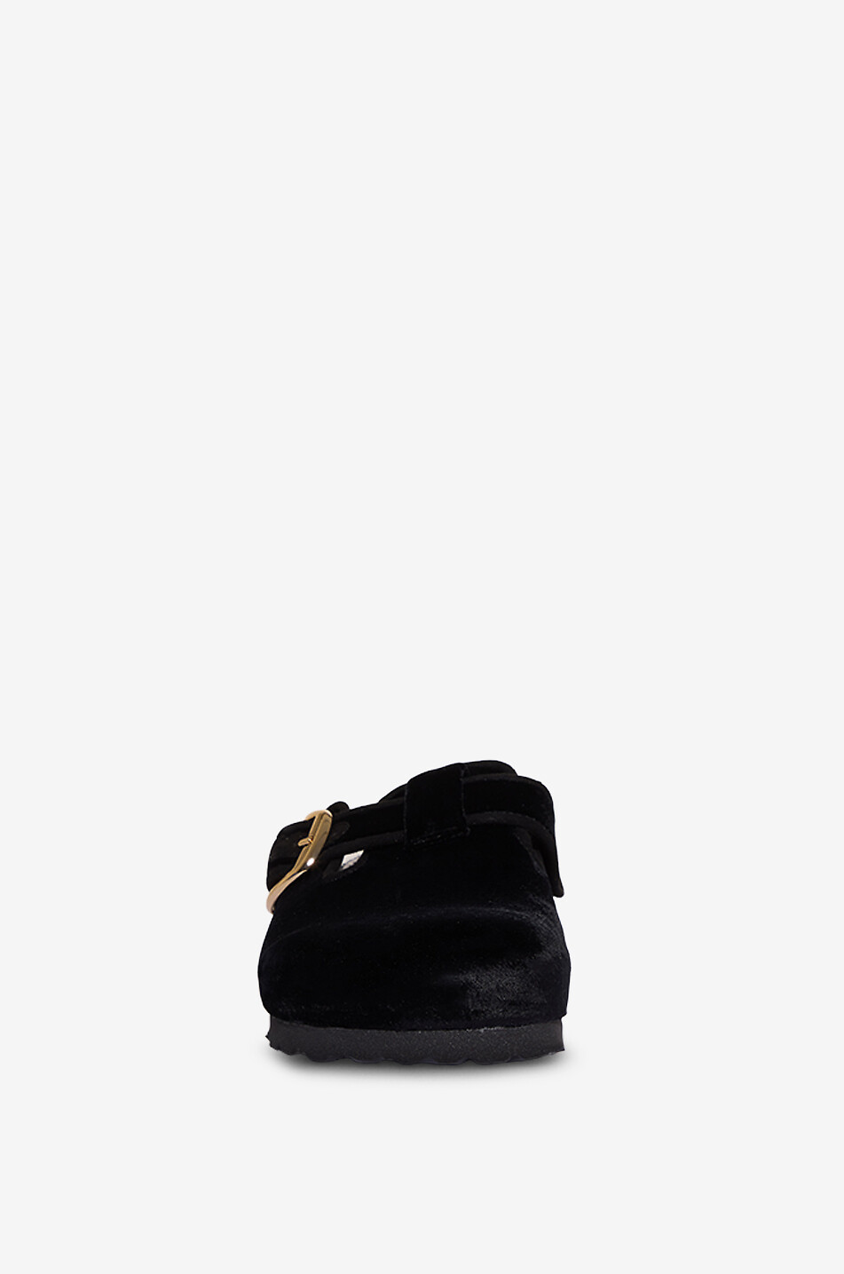 BIRKENSTOCK Lederpantoletten in Fohlenlederoptik Boston Damen SCHWARZ 2