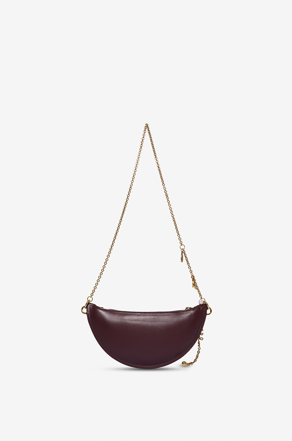 CHLOE Sac porté épaule demi-lune en cuir Icons Femme ROUGE FONCÉ 3