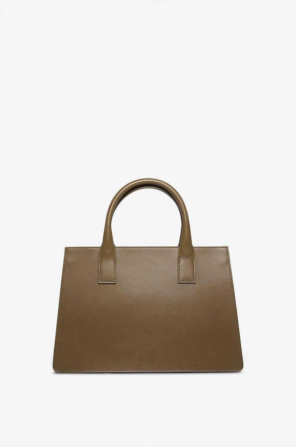 DE MARQUET Bonjour veal leather tote bag Women KHAKI 3