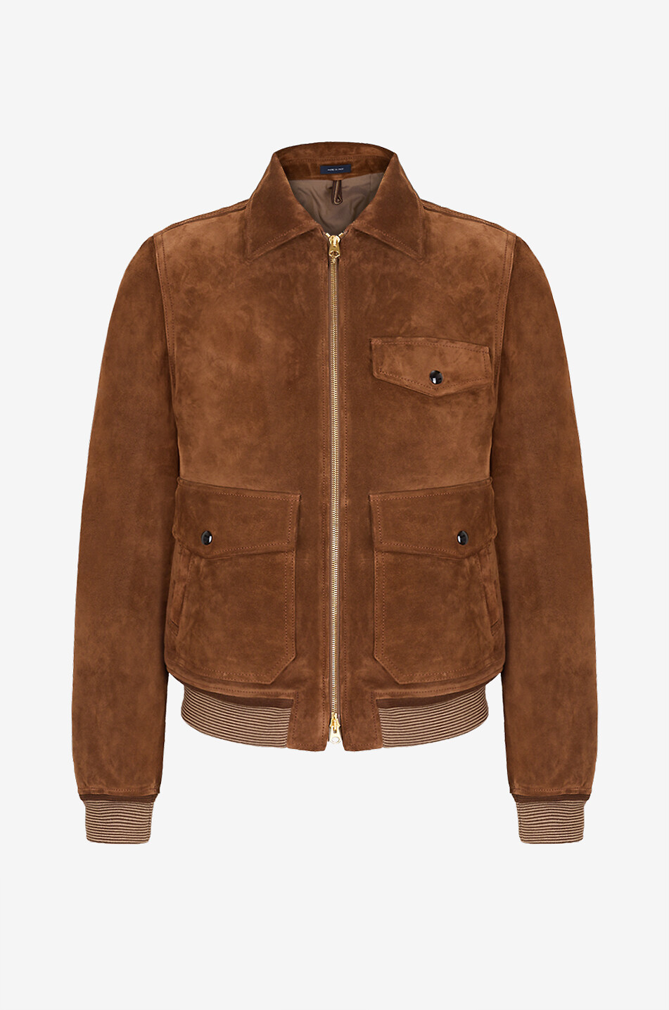 A2 Bomber short suede jacket