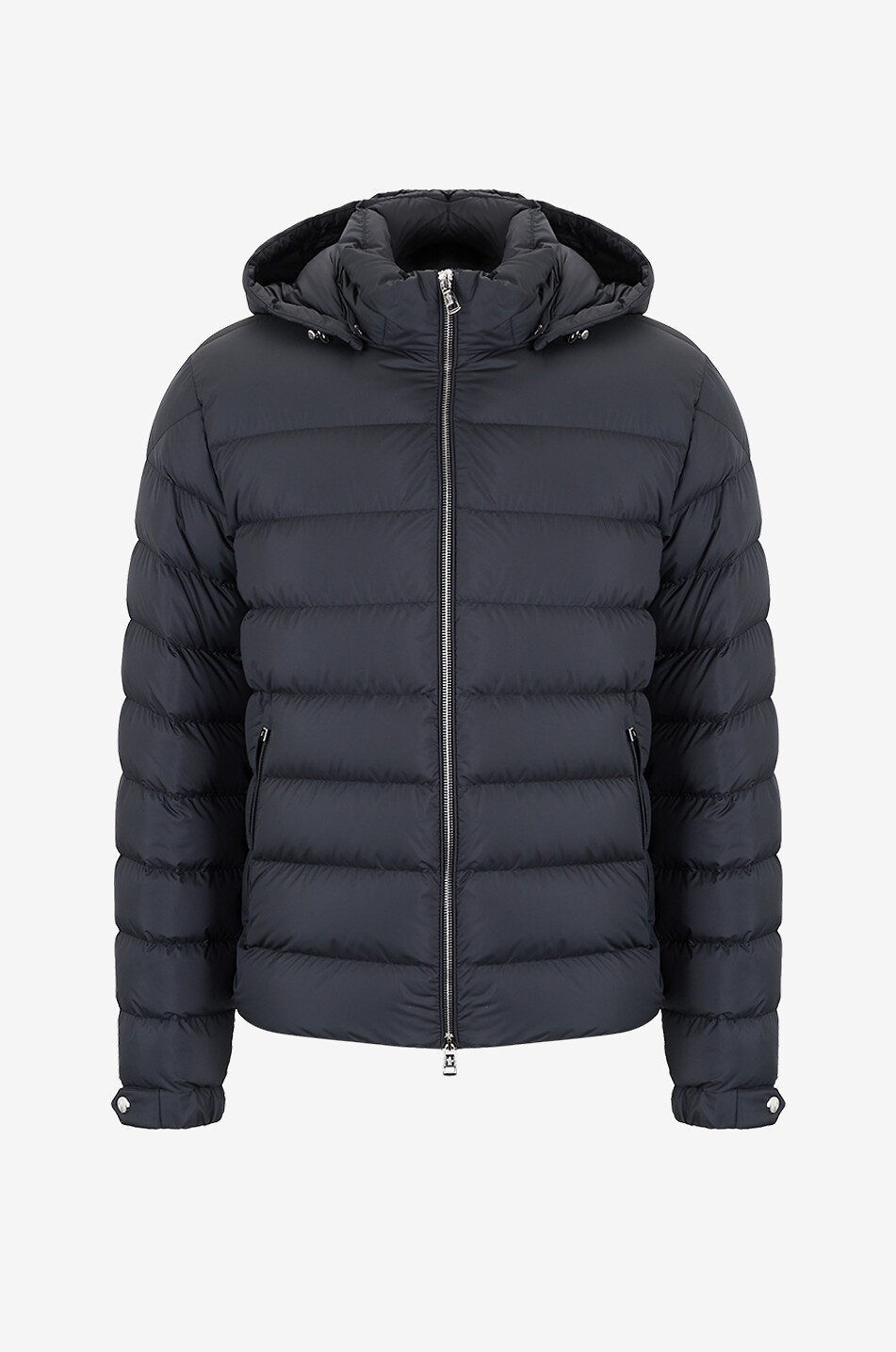 MONCLER Kurze Steppjacke aus technischem Stoff mit Kordelzug Arneb Herren SCHWARZ 1