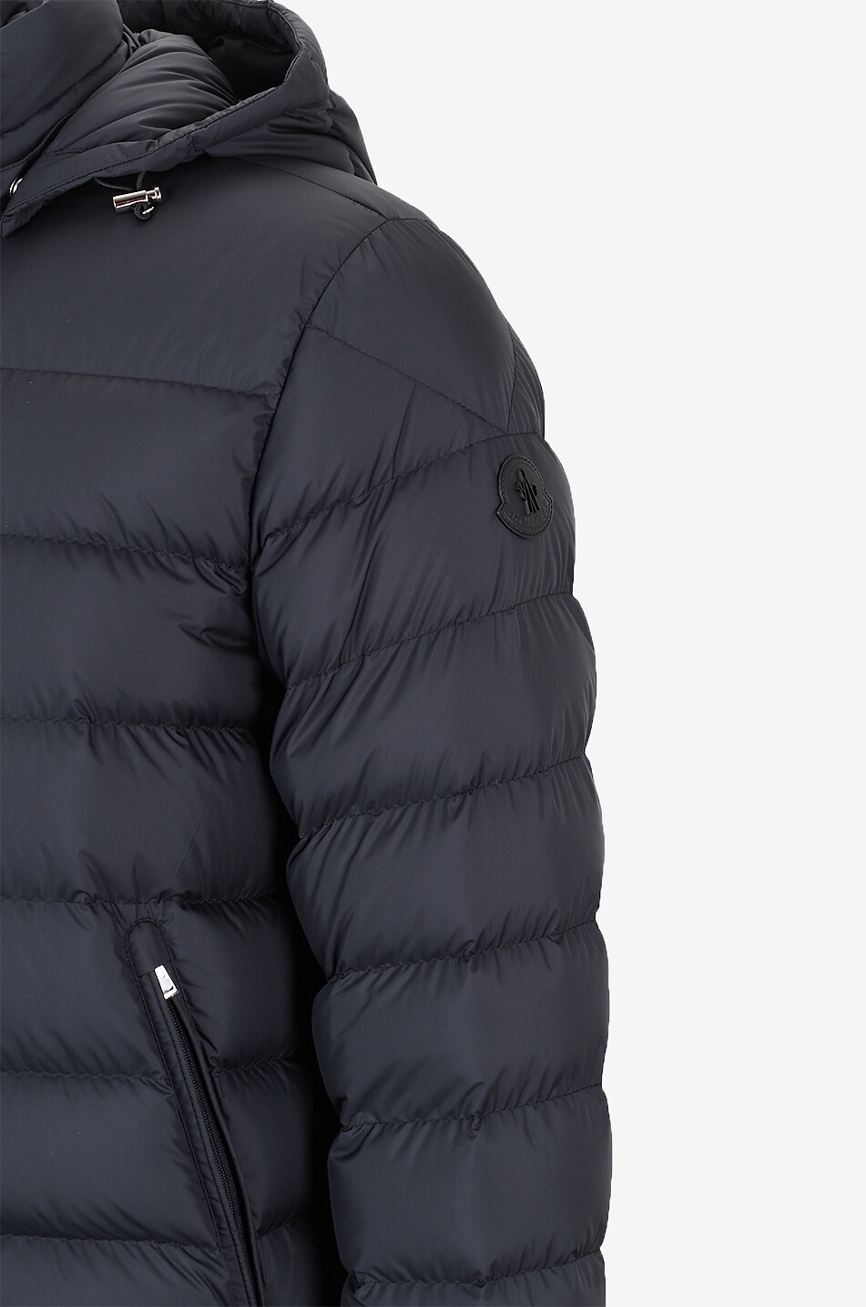 MONCLER Kurze Steppjacke aus technischem Stoff mit Kordelzug Arneb Herren SCHWARZ 3