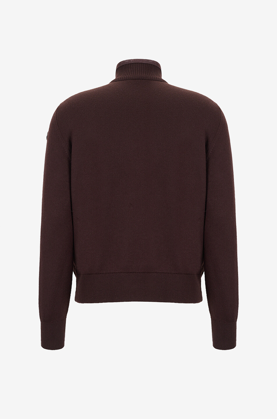 MONCLER Kurze Wildlederjacke mit Stehkragen Herren BRAUN 2