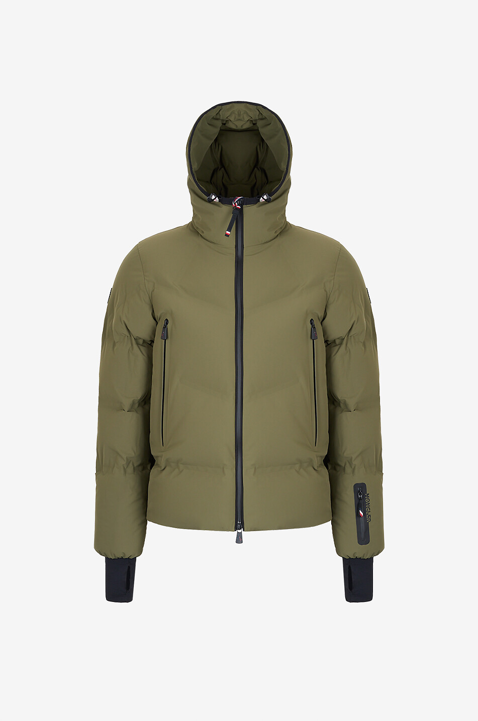 MONCLER GRENOBLE Kurze Steppjacke aus technischem Gewebe mit Stehkragen Angren Herren GRÜN 1