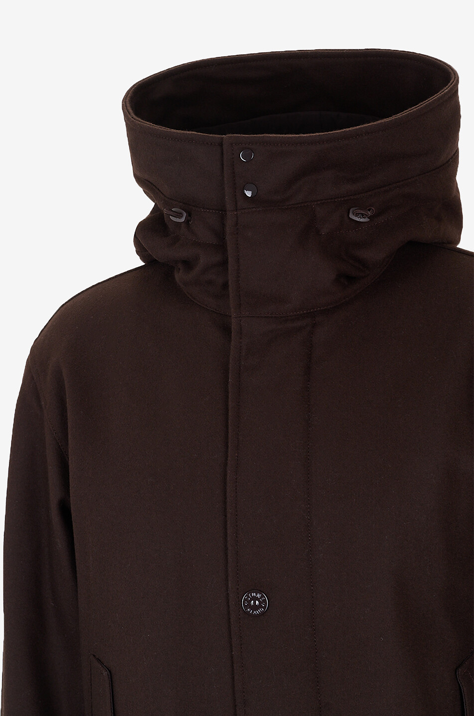 STONE ISLAND Stehkragenmantel aus Flanell Herren BRAUN 3