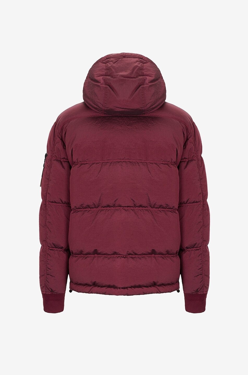 STONE ISLAND Kurze Steppjacke aus schimmerndem Funktionsstoff mit Stehkragen Herren DUNKELROT 2