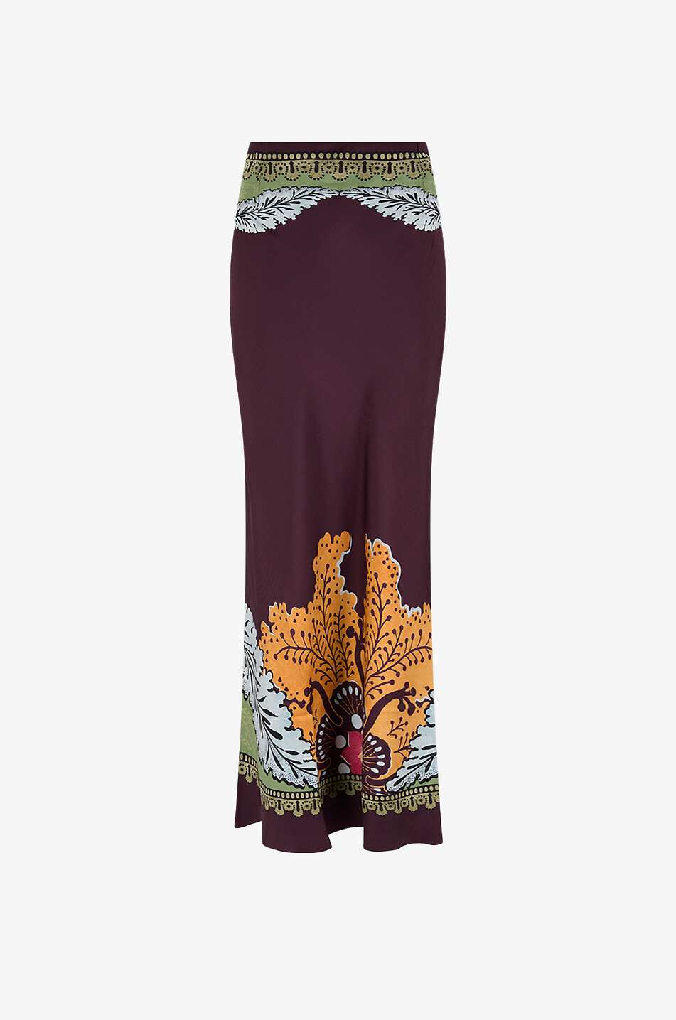 LA DOUBLEJ Sleek printed silk twill maxi skirt Women MULTI COLOURED 1