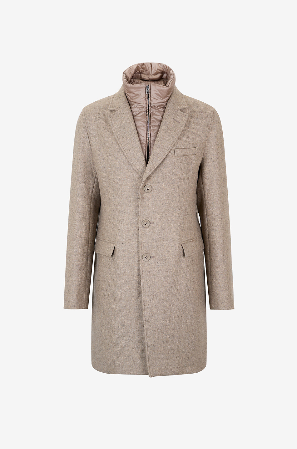 Mid-length coat with chest pocket