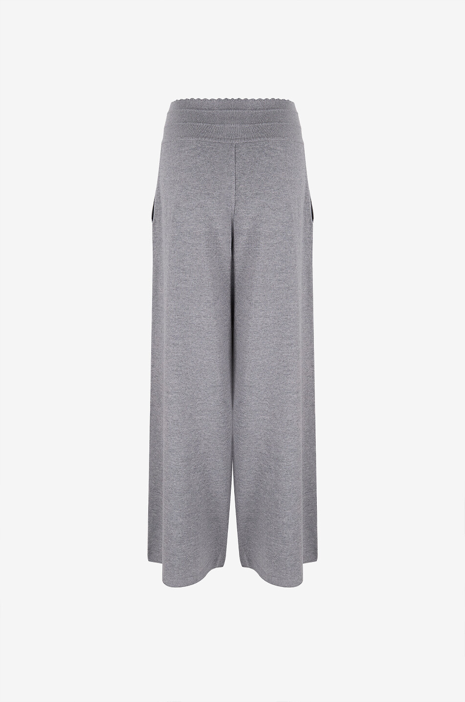 MOLLI Pantalon à pinces large en maille Lauren2 Femme GRIS 2